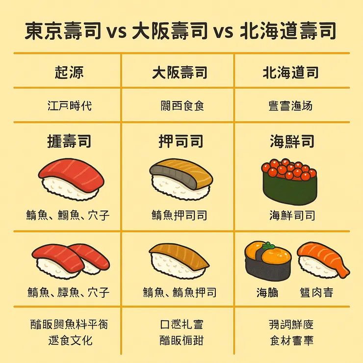 東京VS大阪VS北海道_壽司🍣比較