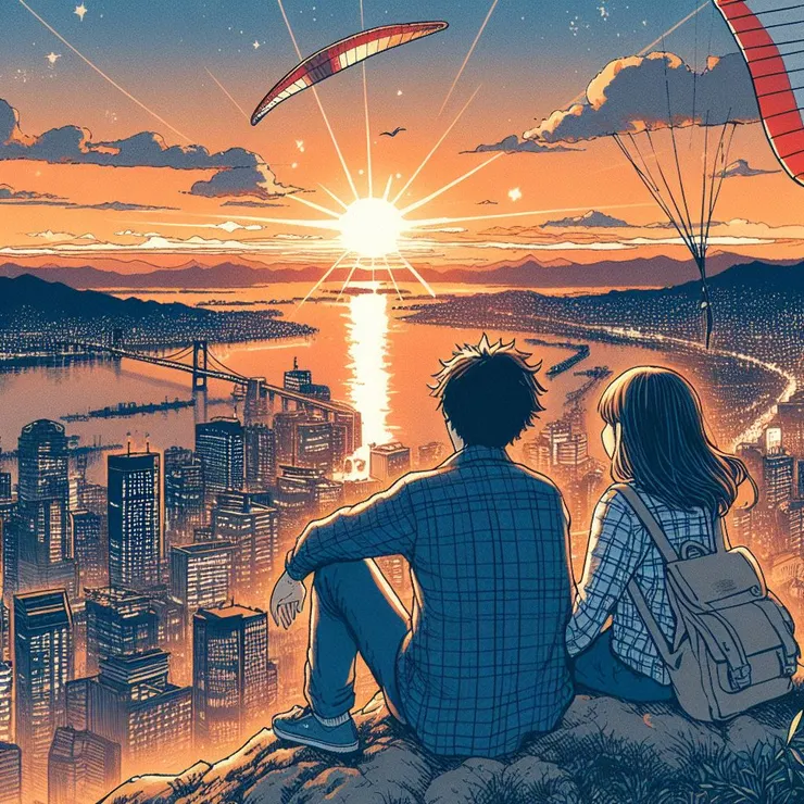 她靠在我懷裡，溫柔回應