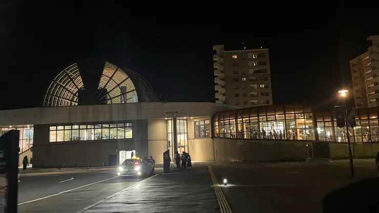 快100歲的北廣島站，ES Con field落成後應該是人最多的時候。