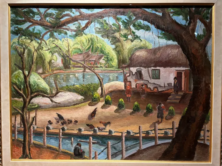 陳澄波《農家》（1934）。