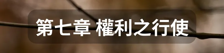 第七章 權利之行使