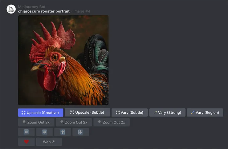 Vary Region：圈選起來的地方會重畫（資料來源：Midjourney 官網）