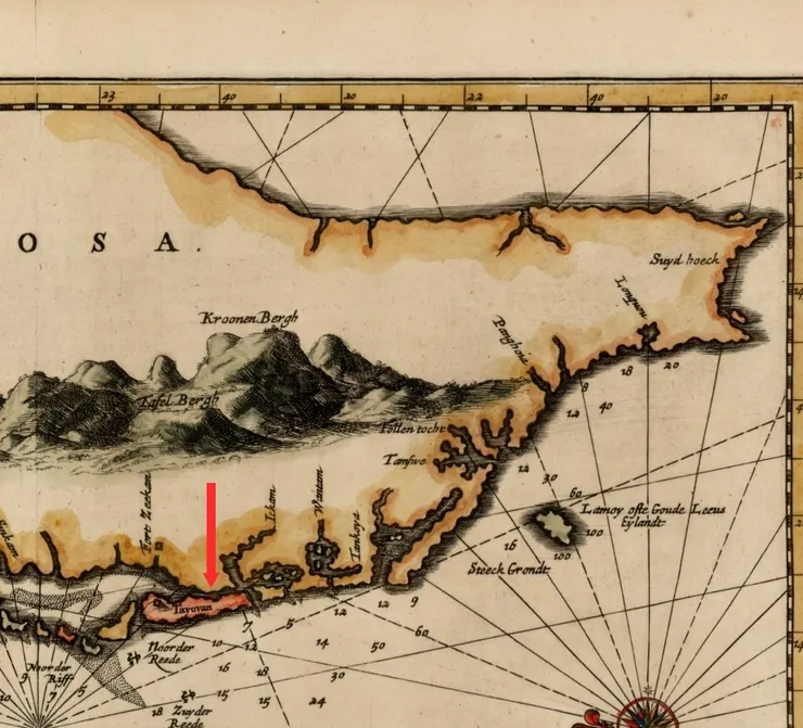 L'Ile de Formosa, ou sont exactement marquez les bancs de sables, rochers et brasses...