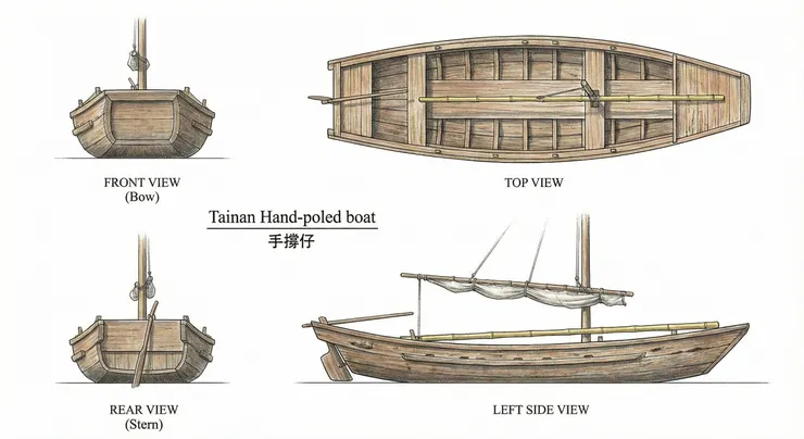 Nano Banana Pro｜手撐仔四視圖｜2813×1536