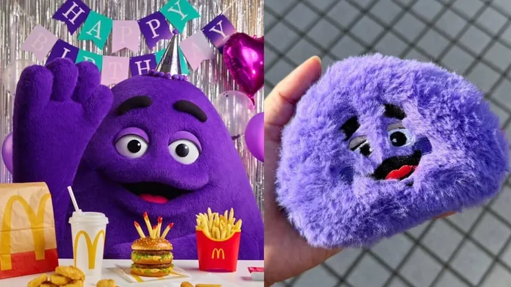 台灣麥當勞「紫色絨毛包」奶昔大哥