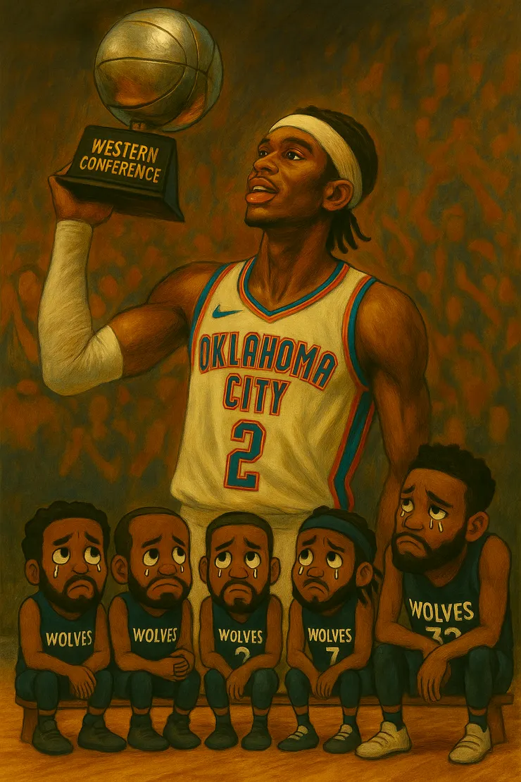 雷霆昂首奪盃，灰狼黯然蹲地