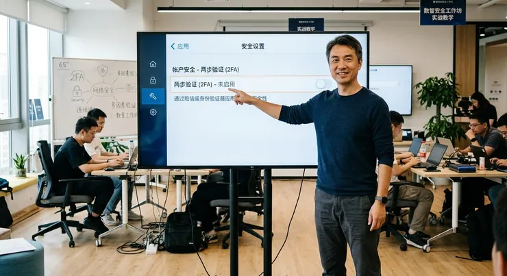 梁練偉示範如何啟用App兩步驟驗證，提升帳號安全防線。