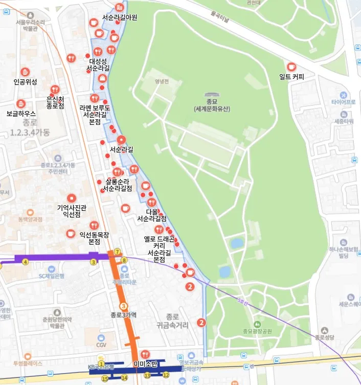 藍色部分為西巡邏街