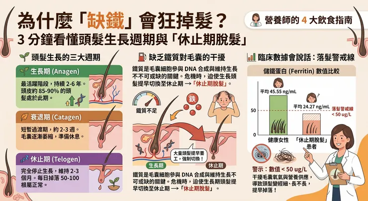 頭髮生長期與鐵的關聯
