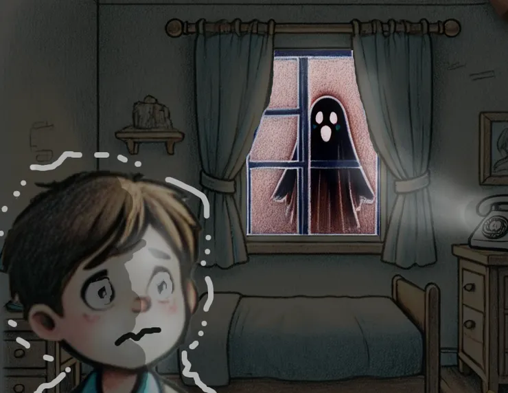 ai產生+抱城後製，「夜半鬼影」示意圖。