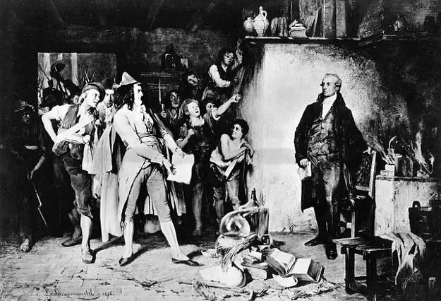 法國大革命份子前往指控拉瓦謝先生叛國