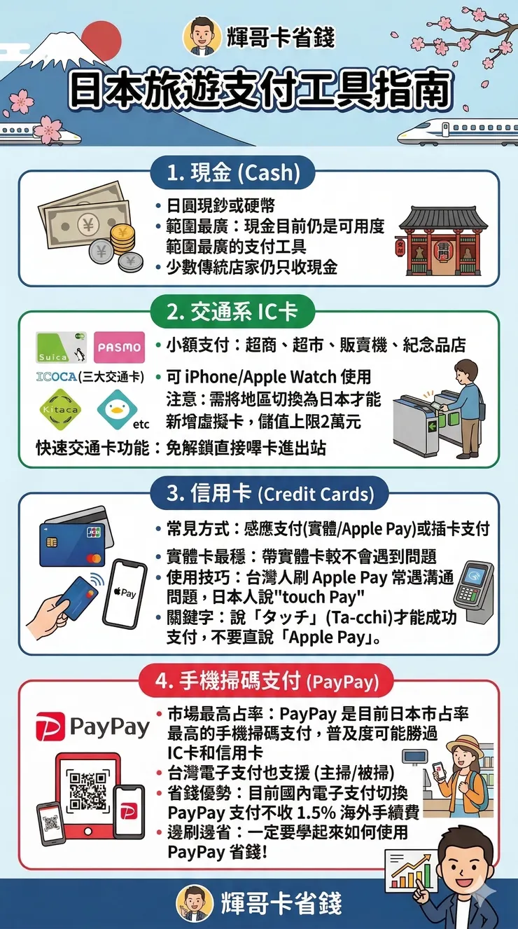 日本旅遊支付工具指南(2026)｜輝哥卡省錢