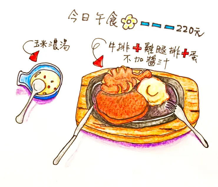 把美食畫成插畫會覺得更好吃。 圖文 | 野村 祐 Yu Nomura 梵靈乾坤工作室提供