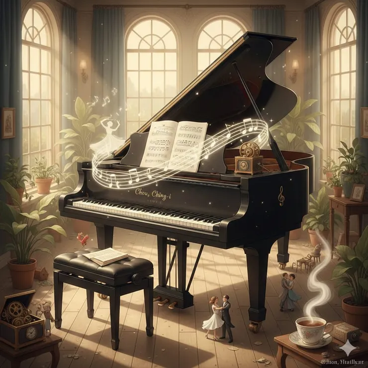 鋼琴上刻著我的名字