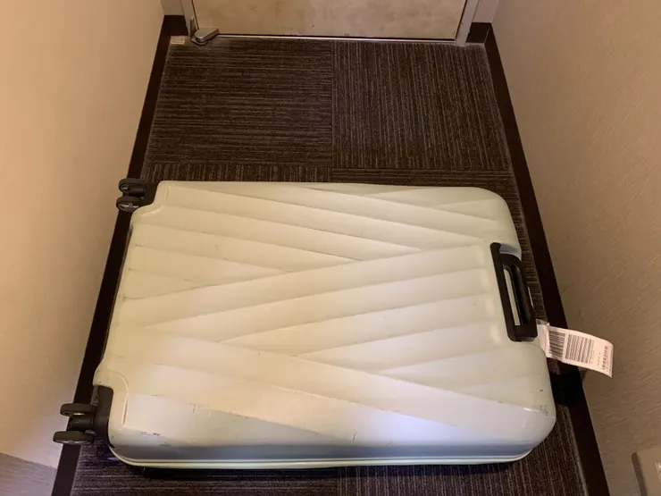 行李箱在房間走道