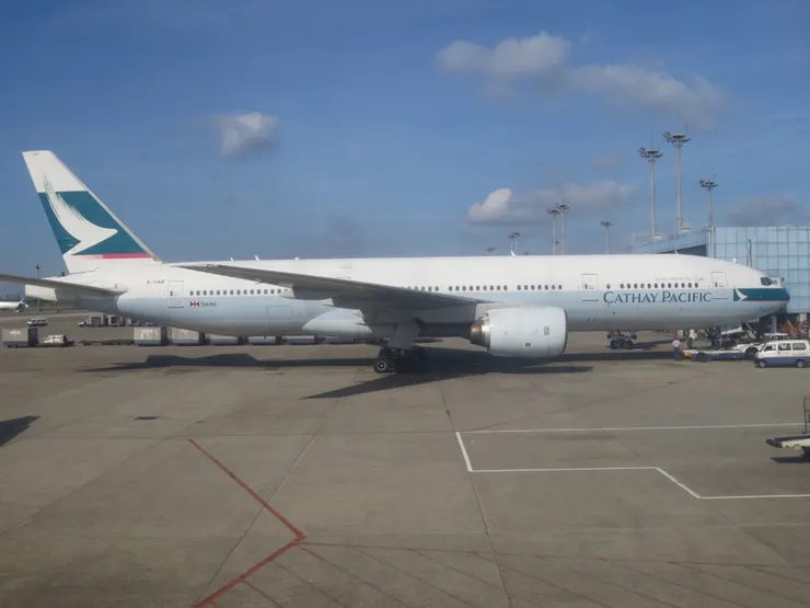 這是國泰航空已經退役的波音B777-200型客機