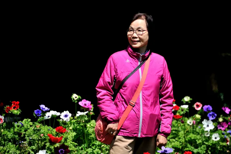 【伴狗門外稍等的月珠終於被雄哥替換進來,時間已不多,趕快搶看、搶拍。白楊步道就不去了!】