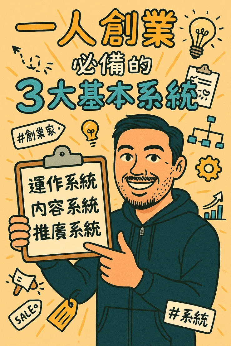 🔥《一人創業必備的3大基本系統》