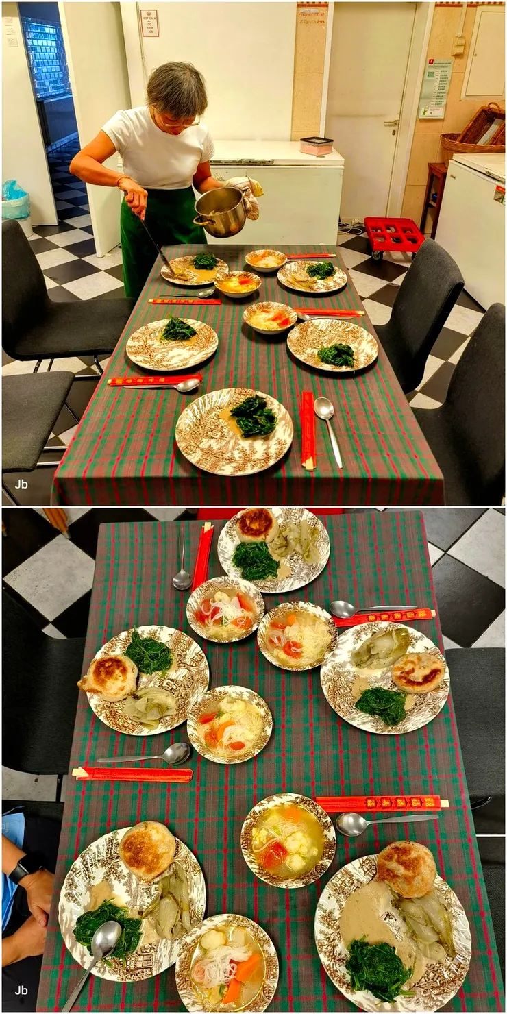 【老婆在安特衛普煮的台式Prasada，大家吃得很開心，明天就要告別安特衛普了。】