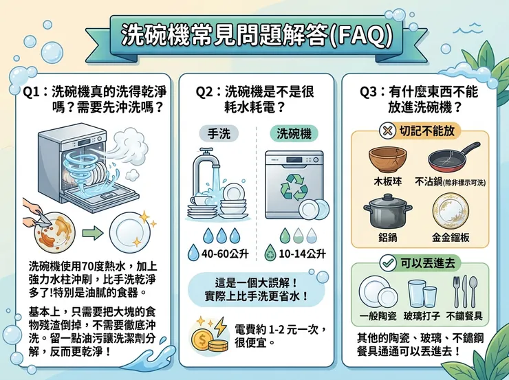 洗碗機常見問題FAQ