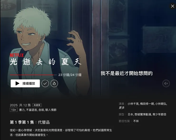 光逝去的夏天，兩個好少年惺惺相惜情不自禁的好故事。引自NETFLIX