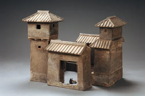 西漢&nbsp;灰陶院落，河南省鄭州市乾元街7號出土