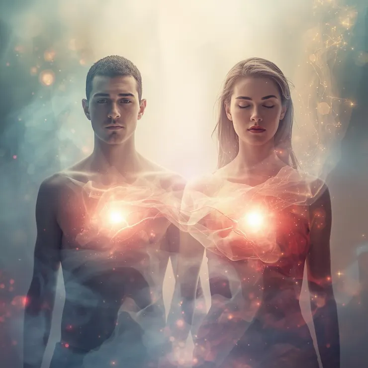 雙生火焰共享靈魂，卻有著不同的身體與大腦。（圖片來自Canva AI）