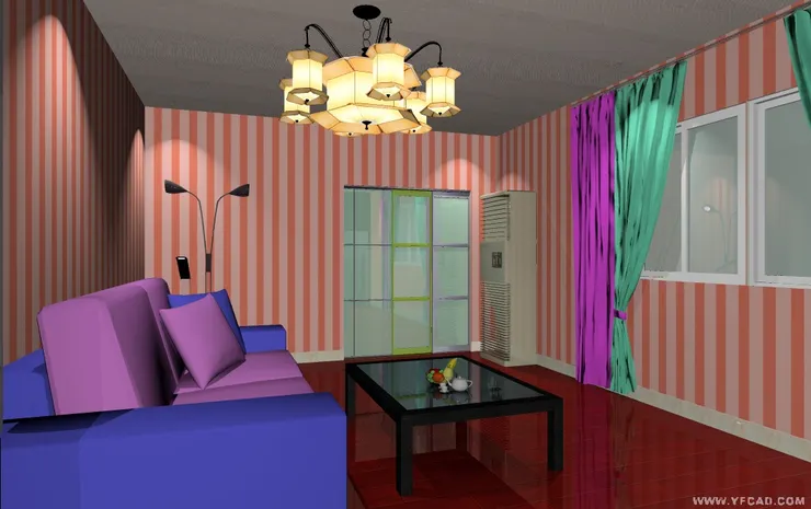 這是設計二的客廳：也是沒有電視機。