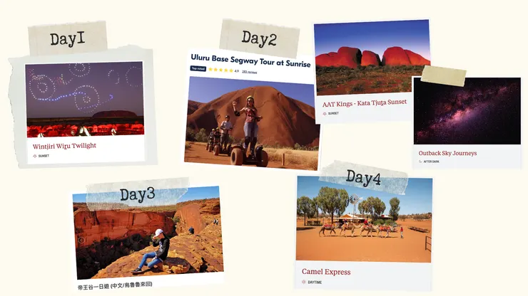 這次的旅程都是出發前預訂好的, 四天都很輕鬆不用找路超棒!