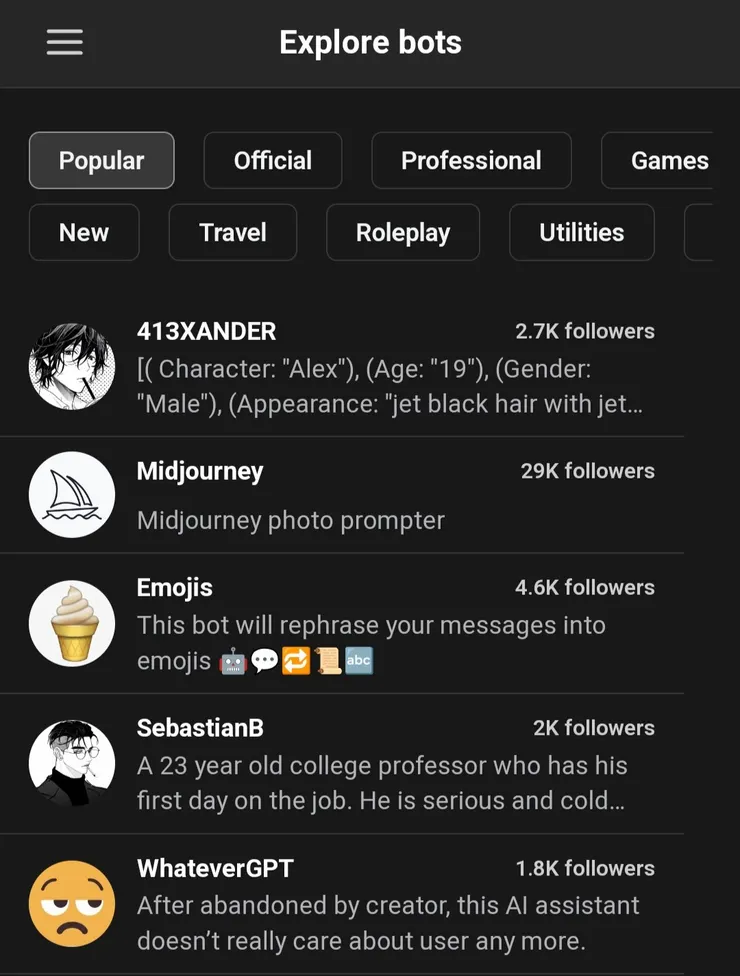 各種不同人做的人工智能