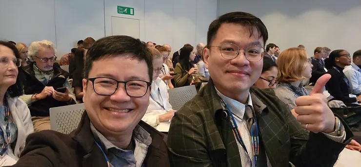 會場聽大林慈濟李振威醫師(左)presentation