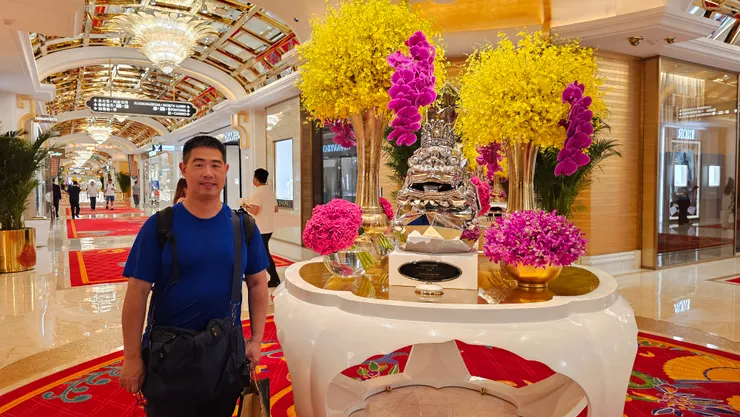 我爸很愛澳門永利皇宮的超浮誇裝潢!我爸就愛這一味!