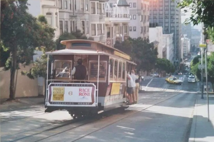 A cable car in San Francisco 