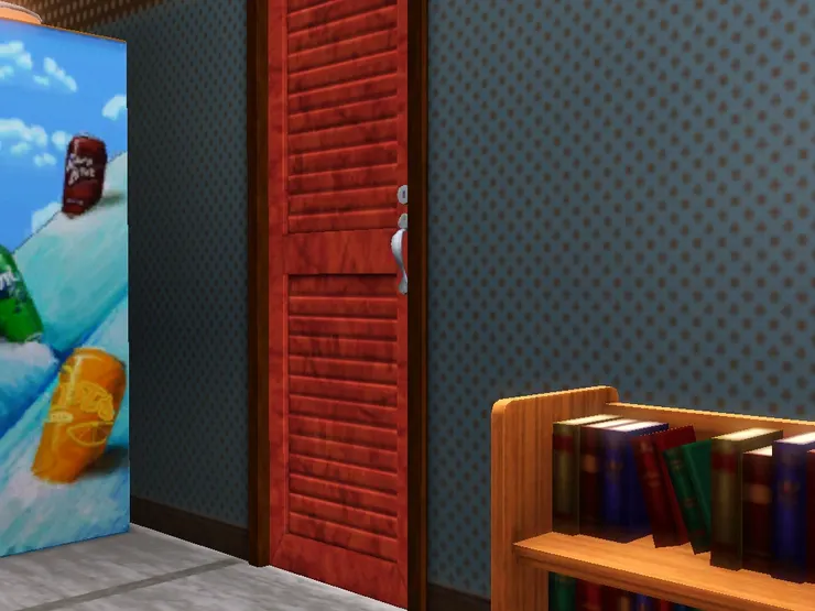 女廁的門特意用了紅色。