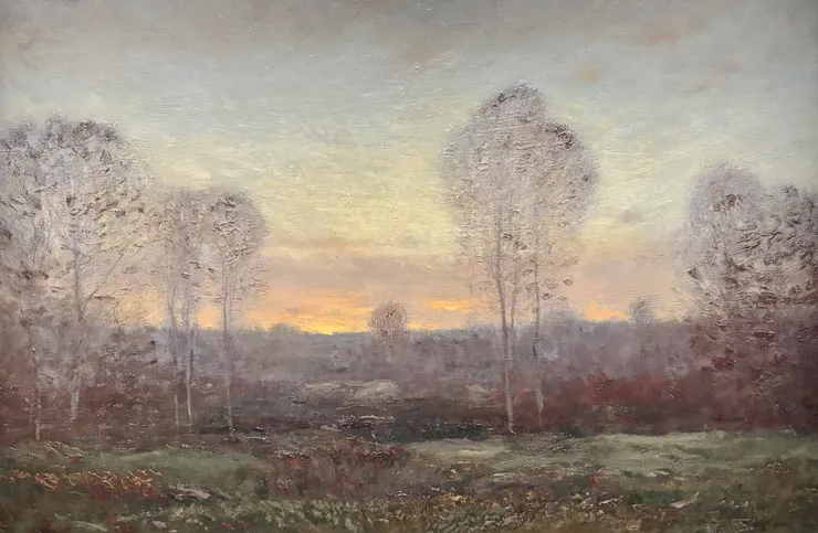 <秋天的日落> 德懷特·威廉·特里恩  攝於《印象派—從莫內到美國：光、跨越海洋》展覽 富邦美術館 