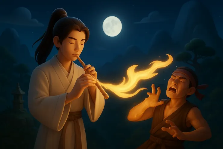 月影山的白衣修者