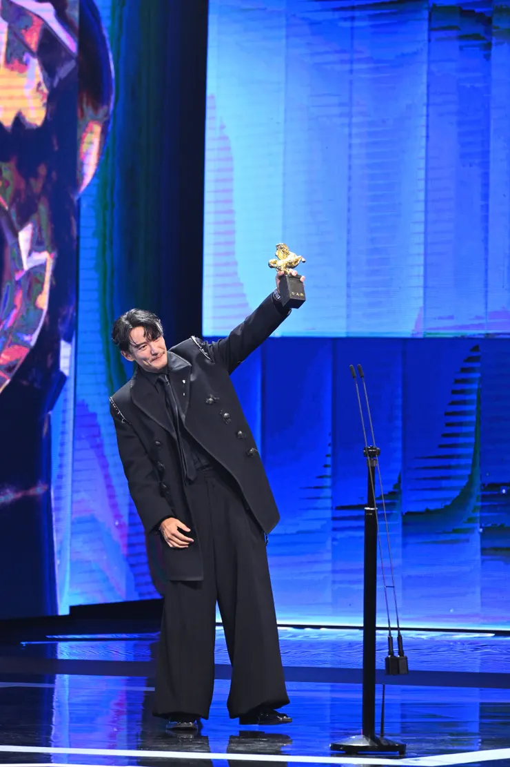 第 62 屆金馬獎頒獎典禮，最佳男主角張震。／影像提供：台北金馬影展執行委員會