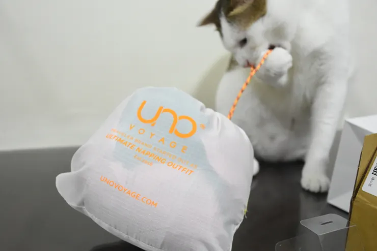 頸枕可以壓縮到很小喔!