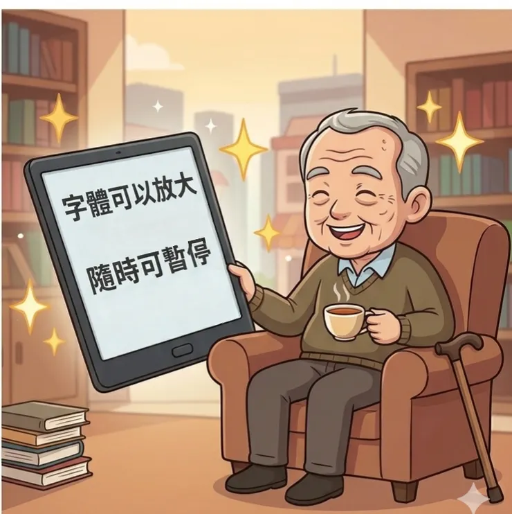 從大螢幕轉到小螢幕快樂的閱讀