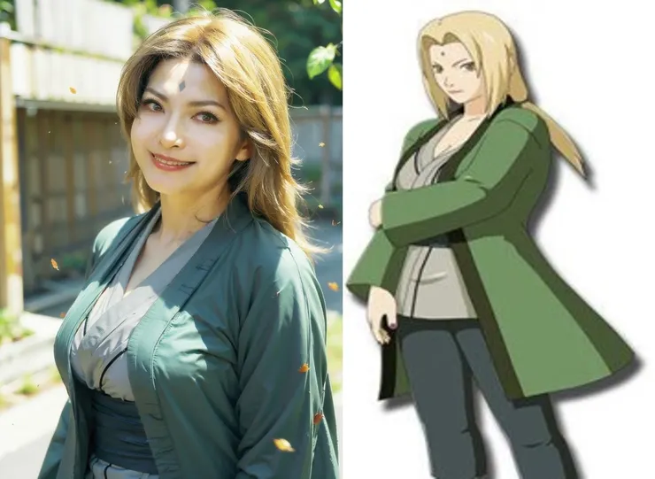 有網友將陳美雅與漫畫火影忍者的綱手用AI結合。(圖／翻攝自Mobile01)