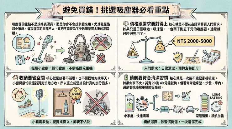 避免買錯！挑選吸塵器必看重點