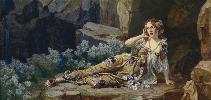 〈愛可〉（Echo），Talbot Hughes，油畫，1900年