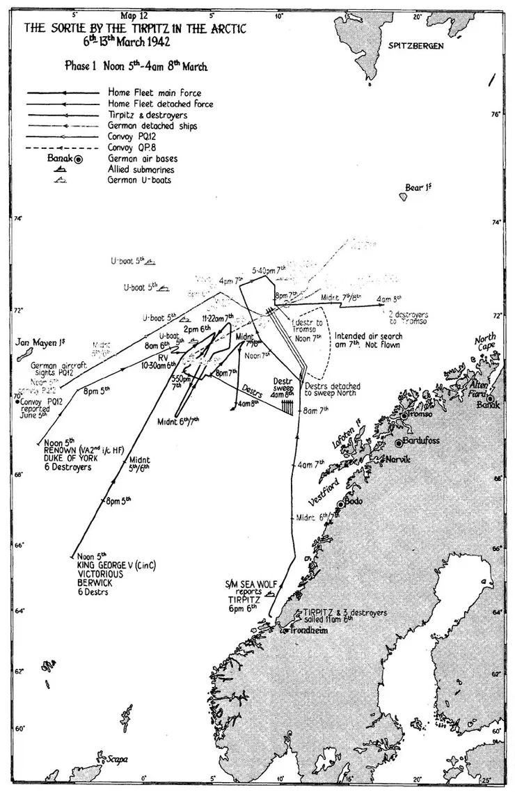 1942年3月5日中午至3月8日凌晨4點第一階段戰鬥地圖