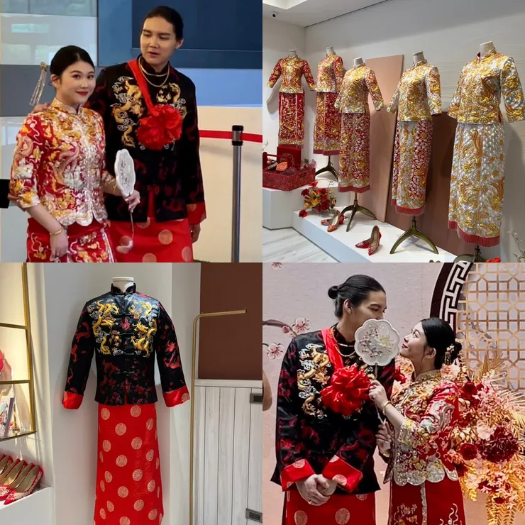 女生：小五福 彩鳳 /  男生：黑戲馬褂