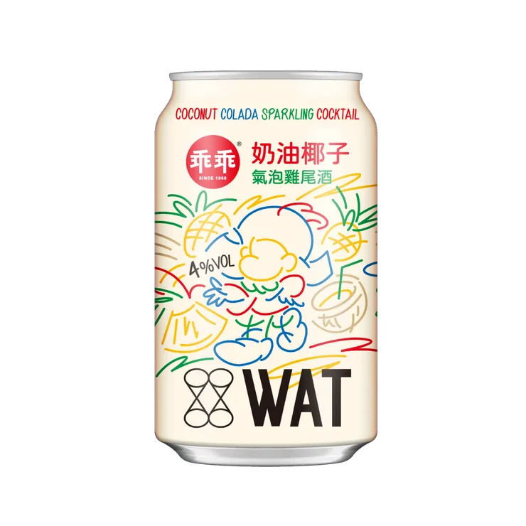 乖乖×WAT聯名「奶油椰子」氣泡雞尾酒。