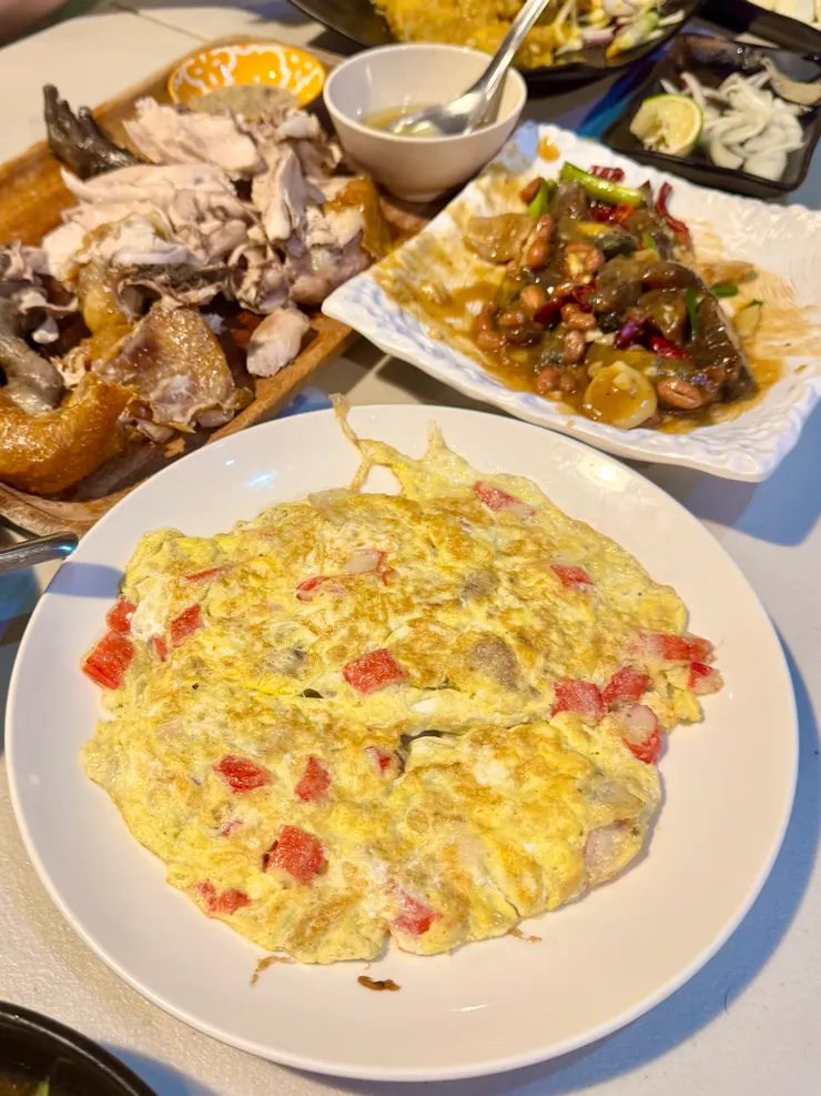 干貝蟹肉烘蛋（200元）