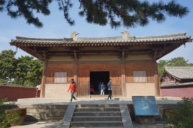 圖片說明：唐代 山西省忻州五台山南禪寺大殿，作者自攝