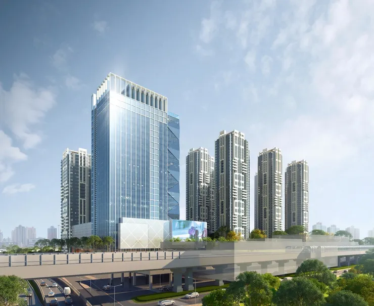 「M.Ark新北捷鑽」與十四張站出入口共構。圖／新北捷運局