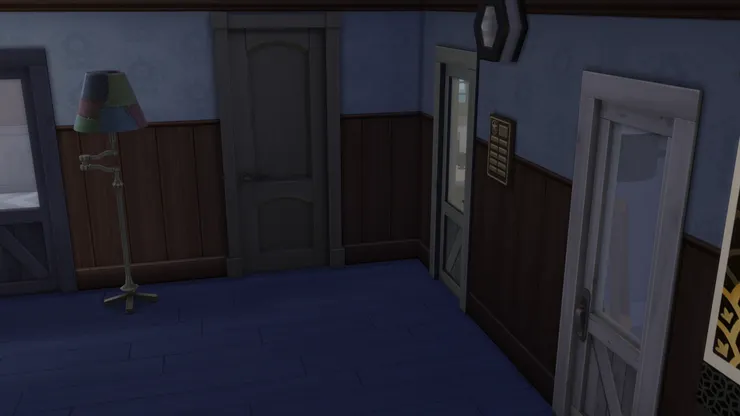 沒開燈,所以看不清用了什麼顏色。