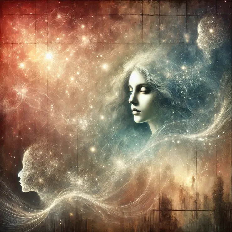 Jane traced her fingers over the indistinct shapes, her mind drawn into its labyrinth. She didn't see mere colors or strokes; she saw stories hidden beneath the surface, waiting to be unveiled.